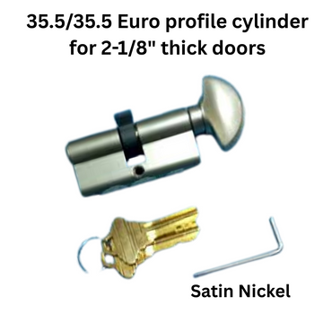 Hoppe 90 degree Key Cylinder for 2-1/8" thick Doors -3636995
